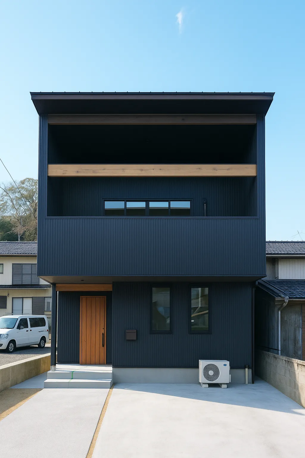 軒の大きく突き出した住まい